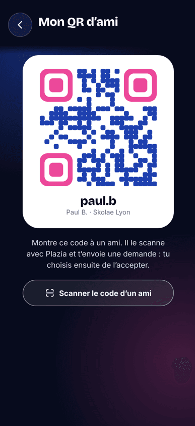 Ton QR pour ajouter un ami